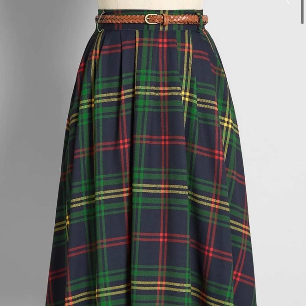 ModCloth Breathtaking Tiger Lilies Midi Skirt